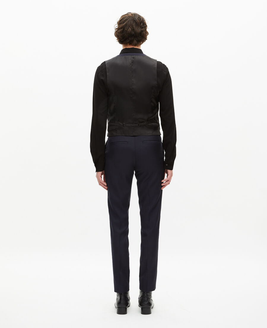 The Kooples HERREN DARK NAVY marineblaue anzugweste aus wolle