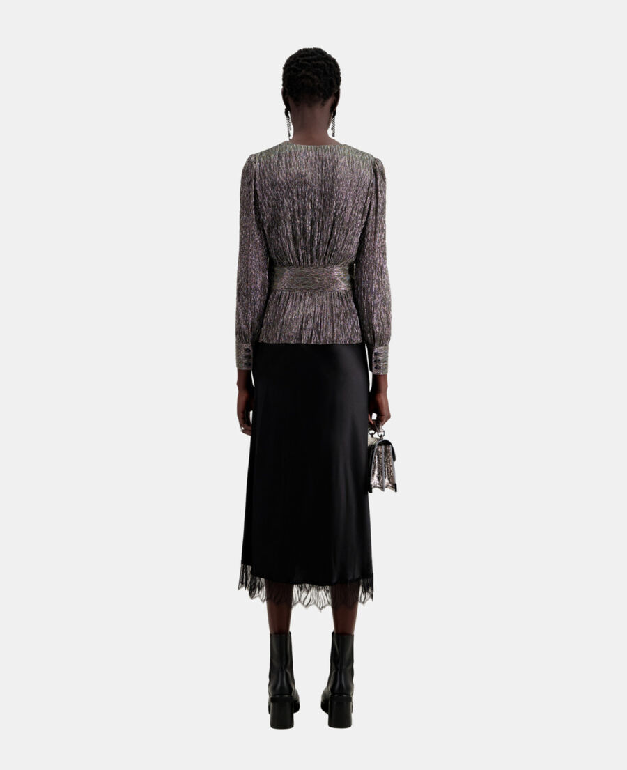 The Kooples DAMEN SILVER silbernes top