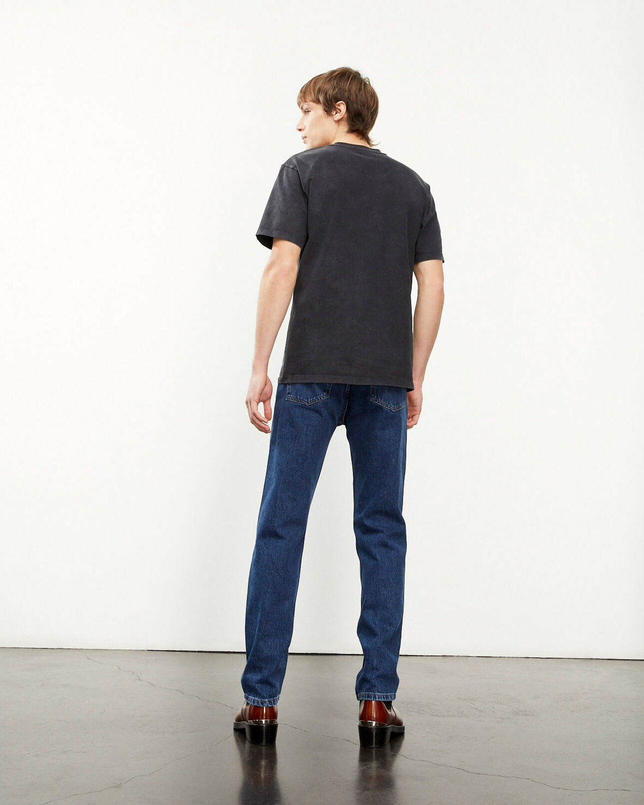 The Kooples MEN BLACK WASHED black t-shirt