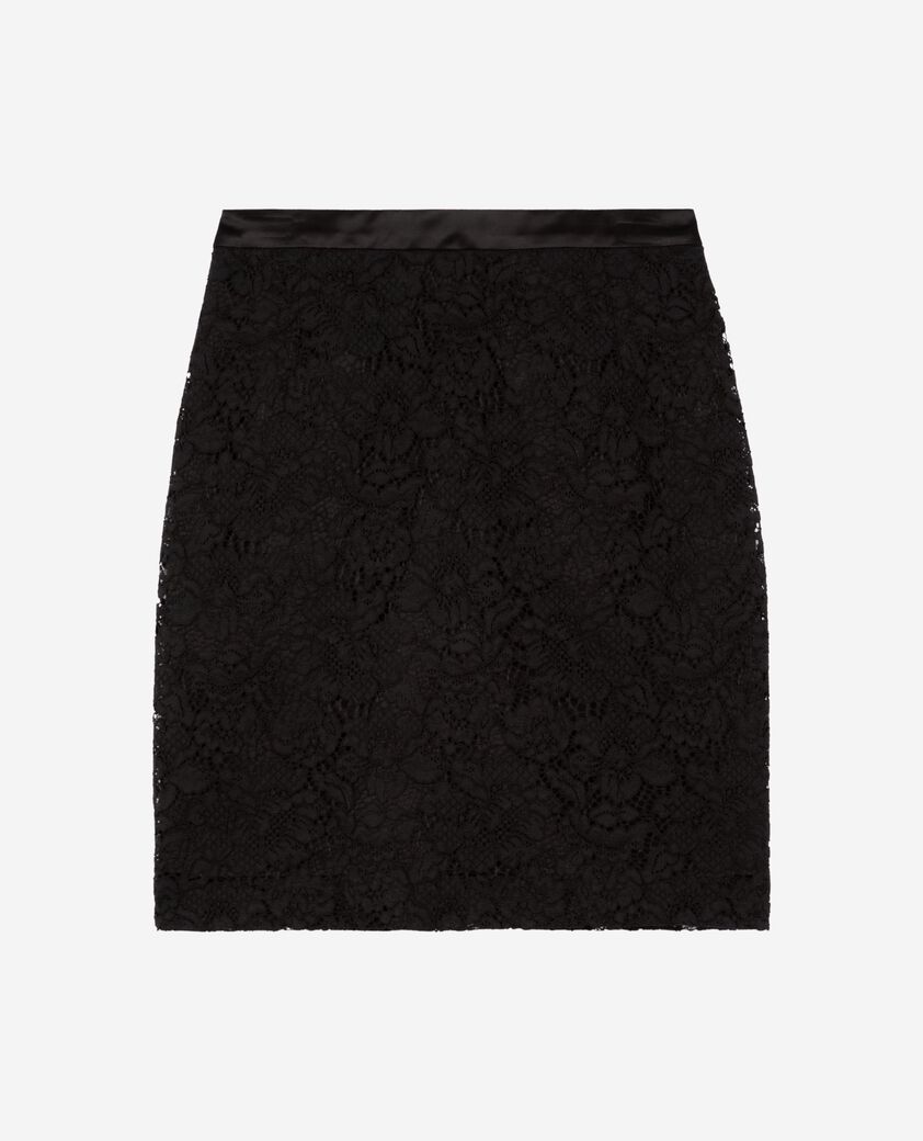 The Kooples FEMME BLACK jupe courte en dentelle noire