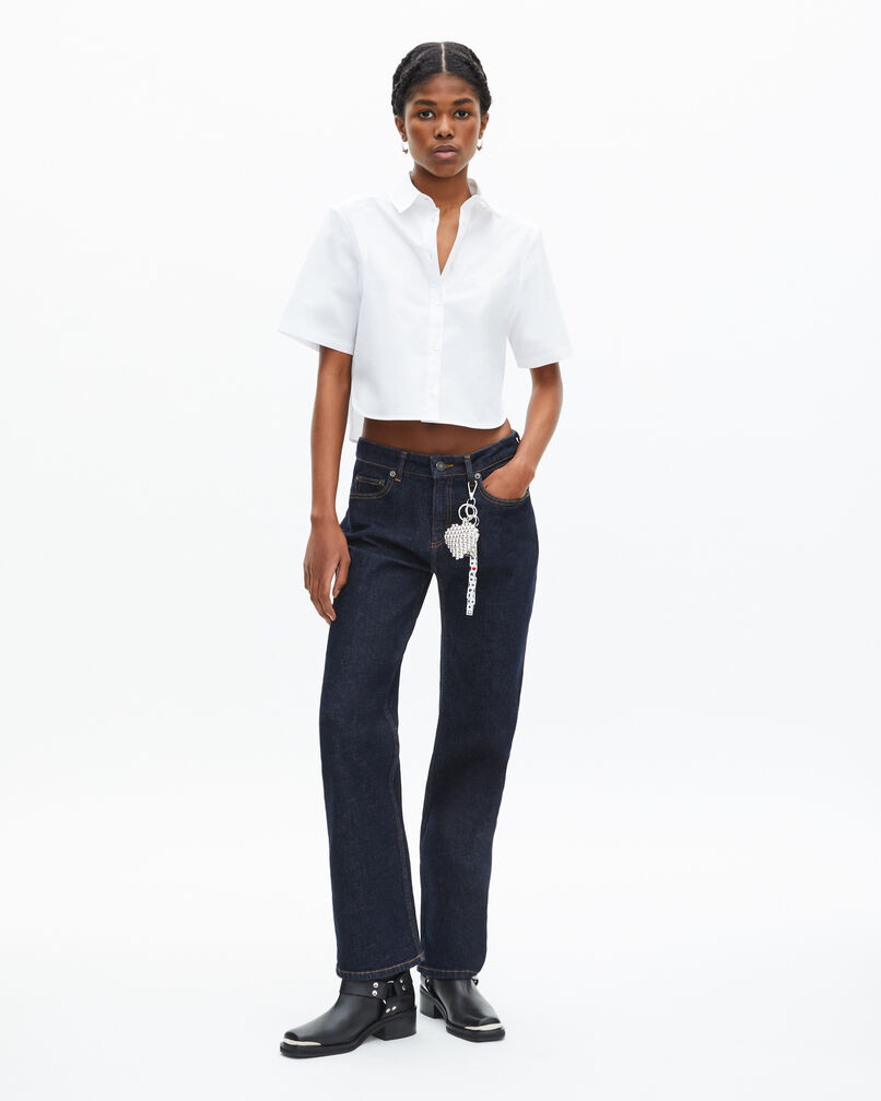 The Kooples FEMME BLUE ELECTRIC jean droit bleu foncé