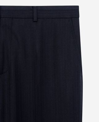 The Kooples HOMME DARK NAVY pantalon de costume ajusté en laine marine