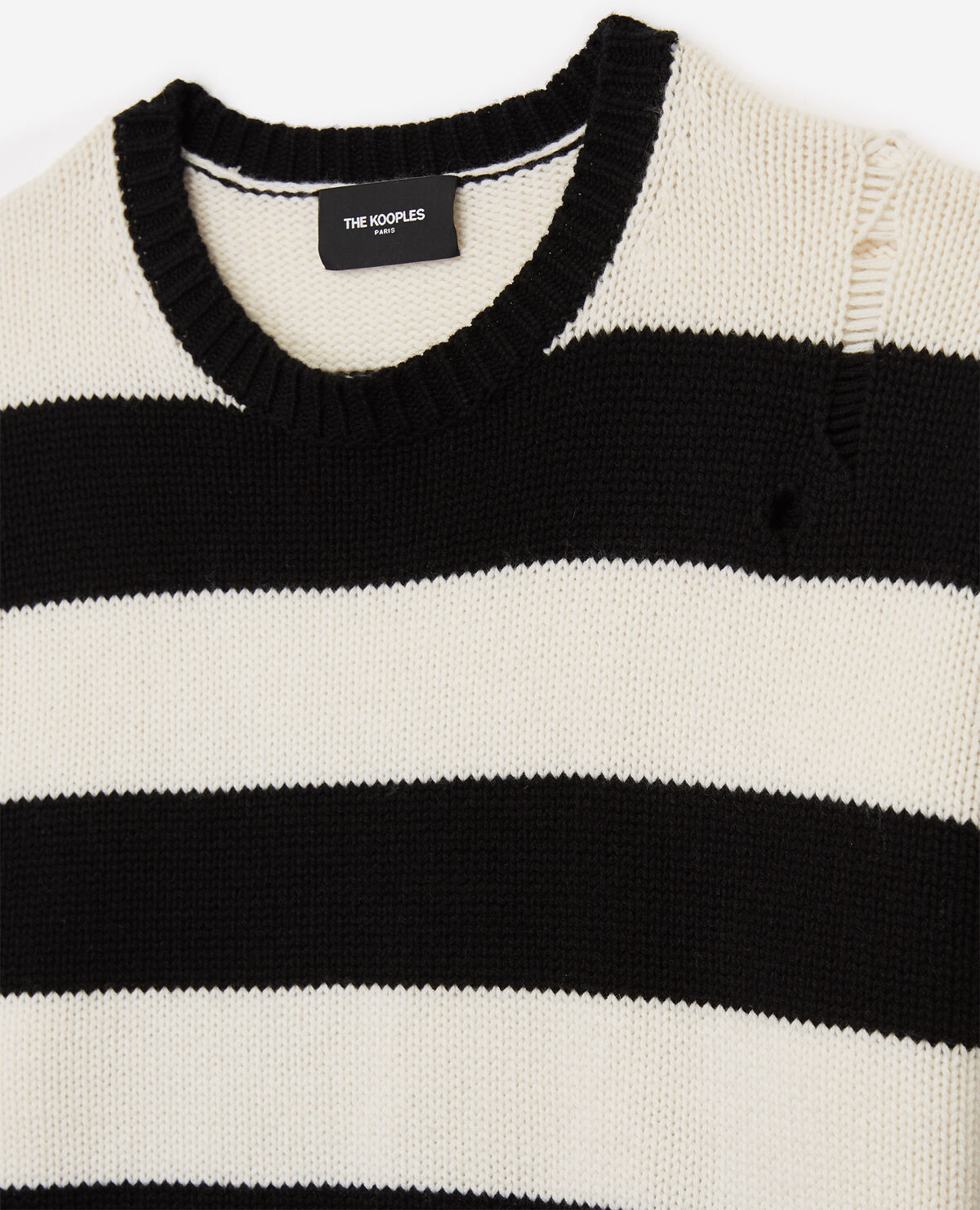 Black and clearance white cashmere sweater