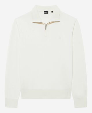 The Kooples HOMME ECRU pull col camionneur en laine double face &eacute;cru