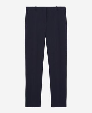The Kooples F DARK NAVY slim-fit crepe pants navy blue