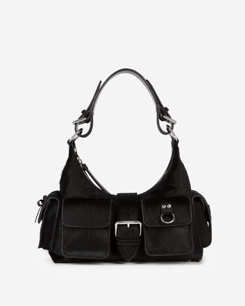 The Kooples F BLACK amelia bag in black foal effect