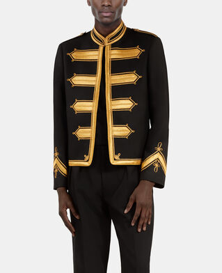 The Kooples MEN BLACK officer style black wool jacket