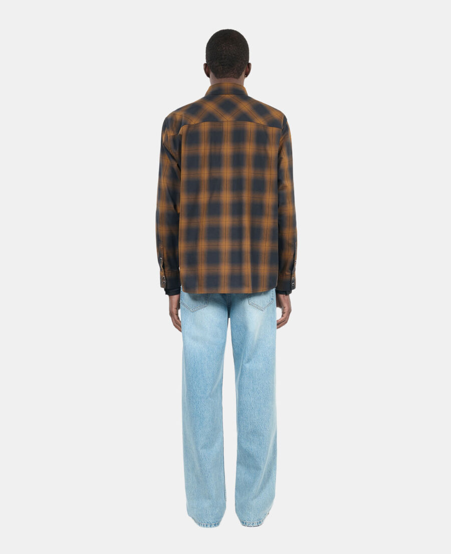 The Kooples H DARK BROWN black and brown checked overshirt