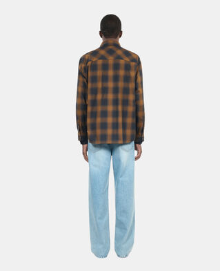 The Kooples H DARK BROWN black and brown checked overshirt