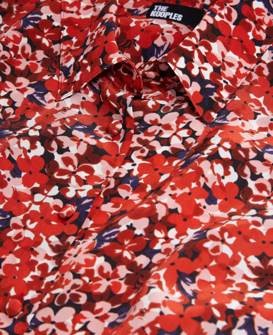 The Kooples F RED red floral print shirt