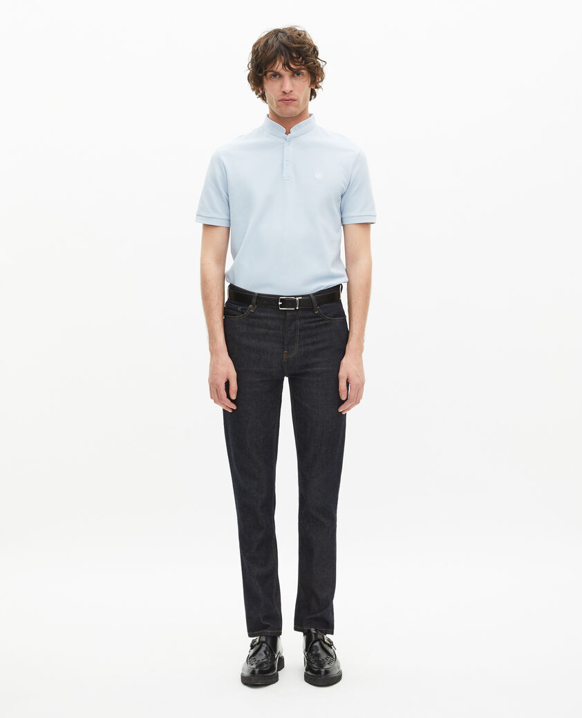 The Kooples MEN LAVENDER light blue cotton pique polo t-shirt