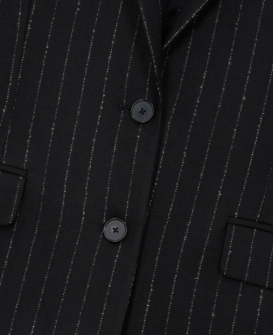 veste de costume en laine rayée