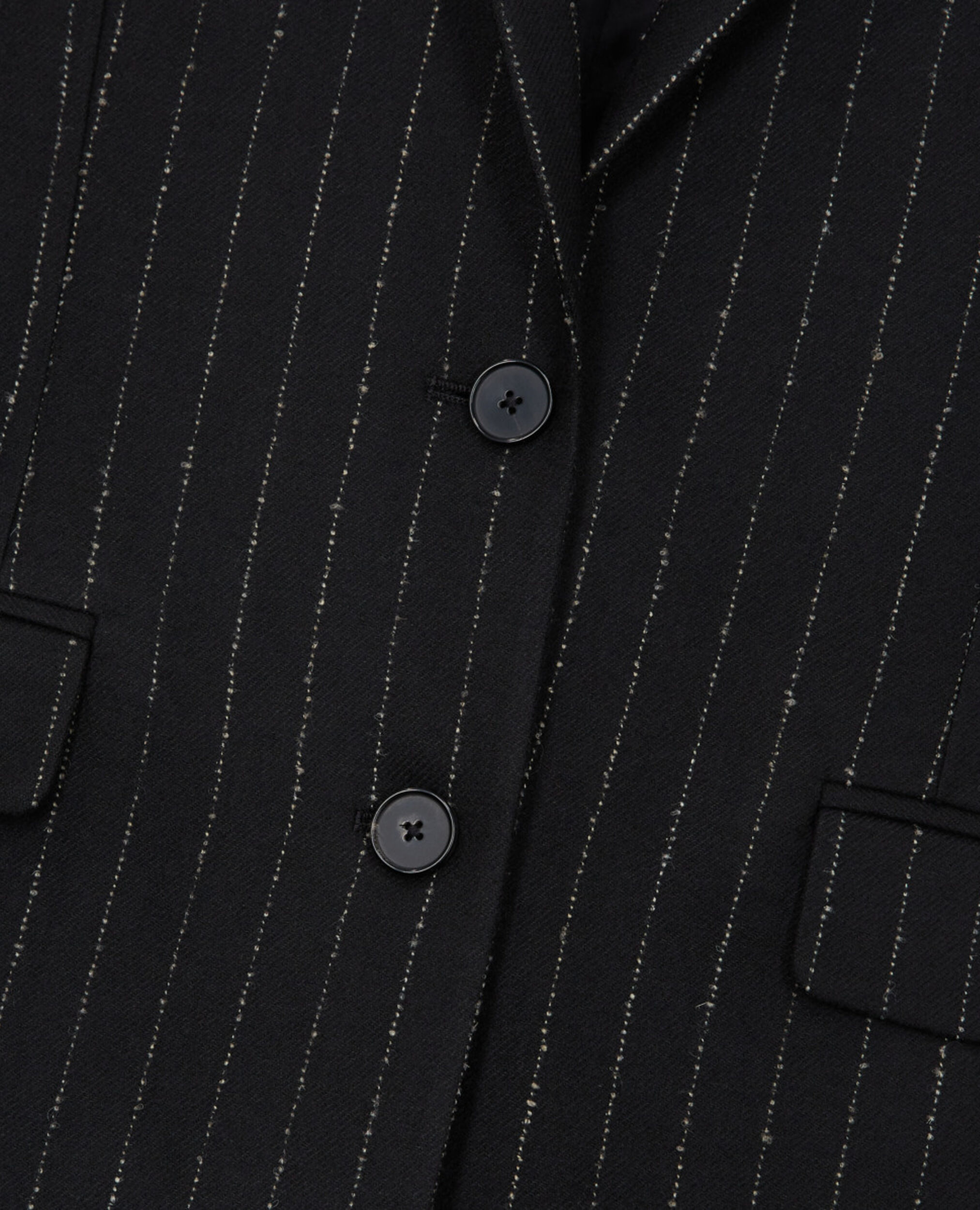 Veste de costume en laine rayée, BLACK WHITE, hi-res image number null