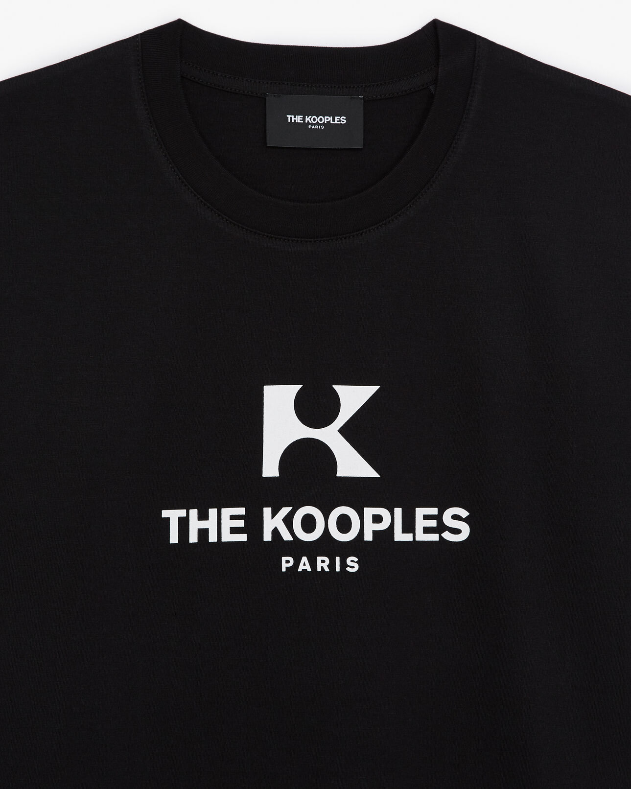 The Kooples HOMBRE BLACK camiseta negra algodón logotipo monograma