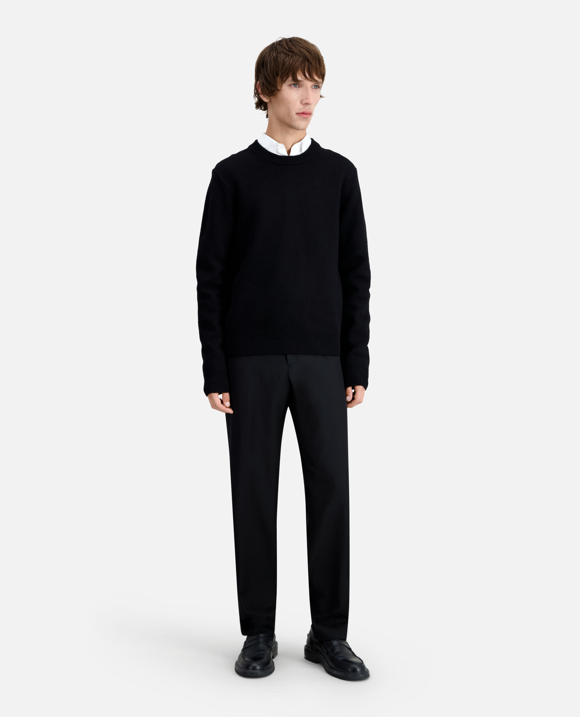 Schwarzer Pullover aus Wolle, BLACK, hi-res image number null
