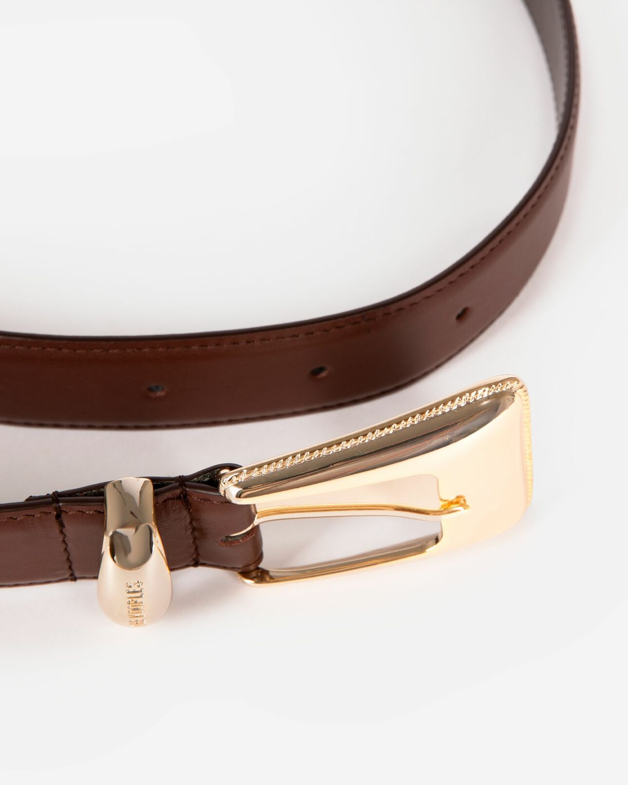 The Kooples FEMME BROWN ceinture en cuir marron