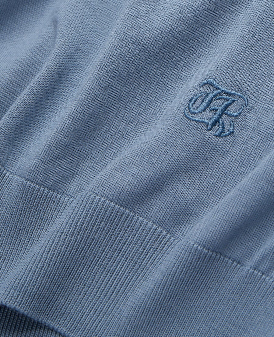 The Kooples H BLUE GREY blue merino wool sweater