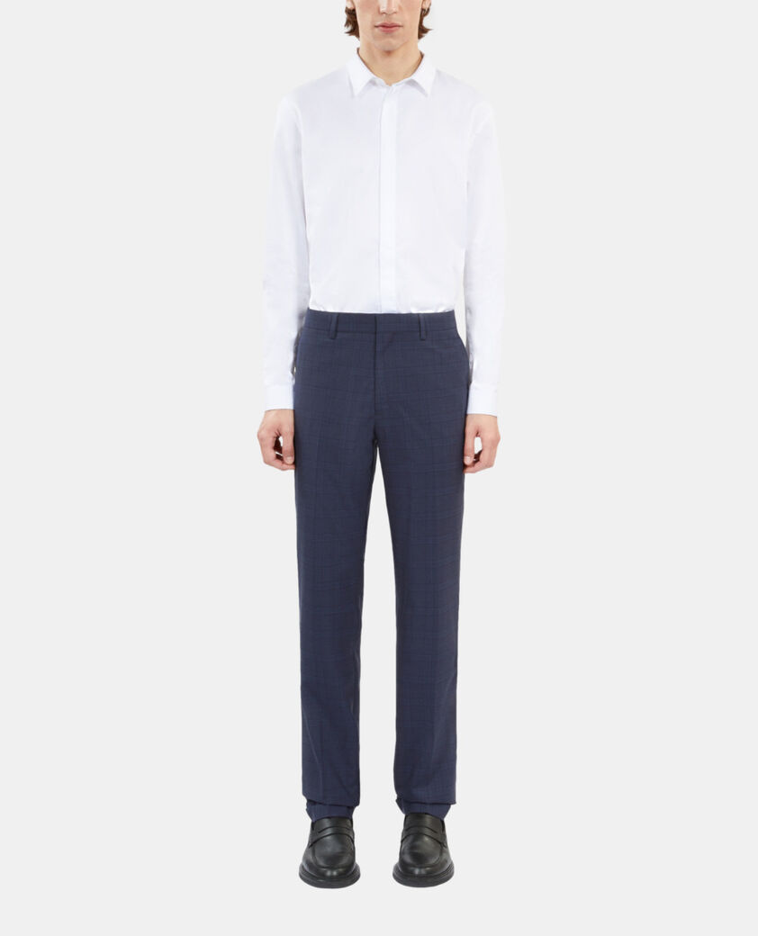 The Kooples HOMBRE NAVY pantal&oacute;n traje pr&iacute;ncipe gales azul marino lana