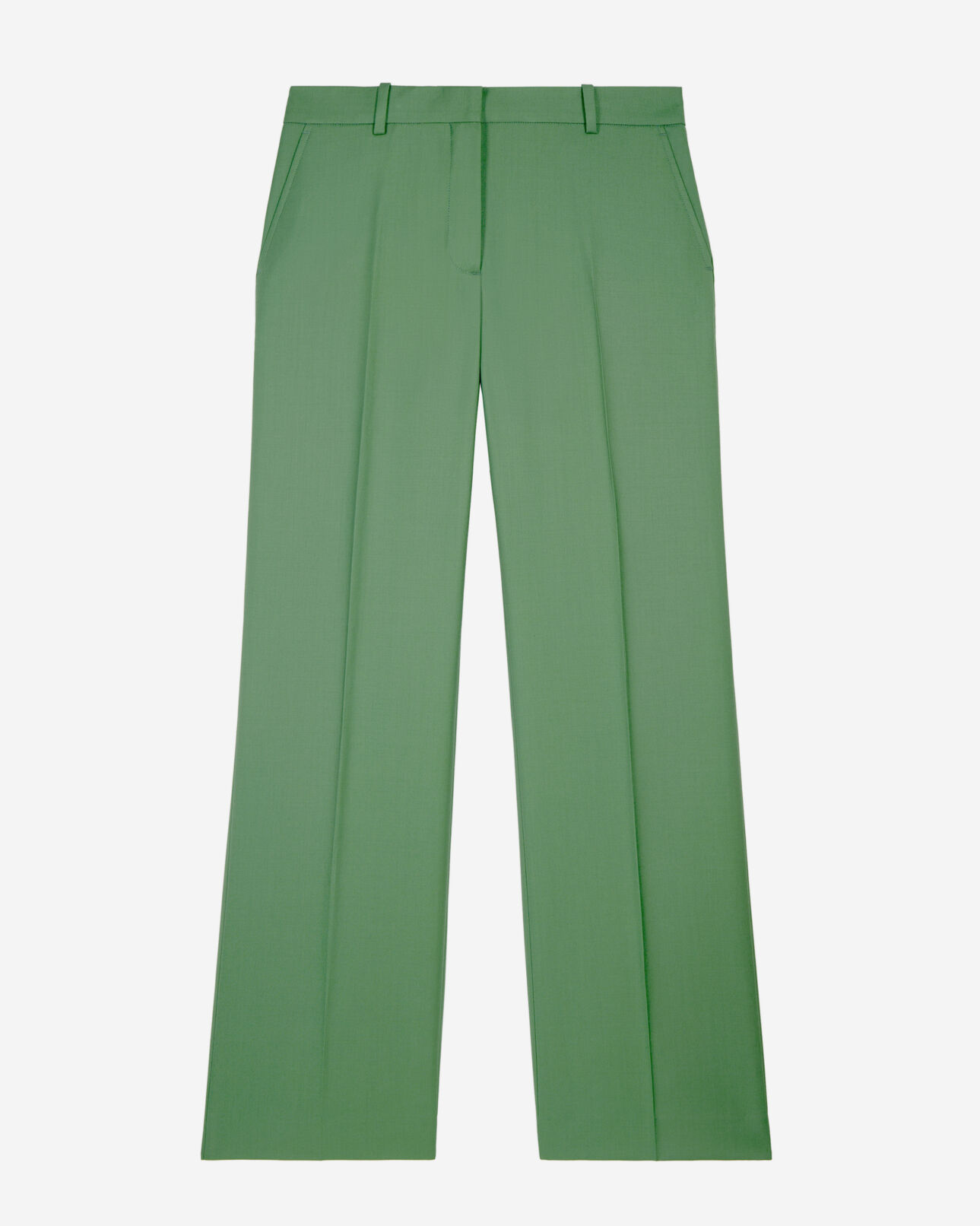 The Kooples FEMME LIGHT KAKI pantalon tailleur en laine vert