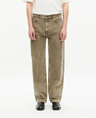 The Kooples MEN OLIVE_01 straight-cut olive jeans