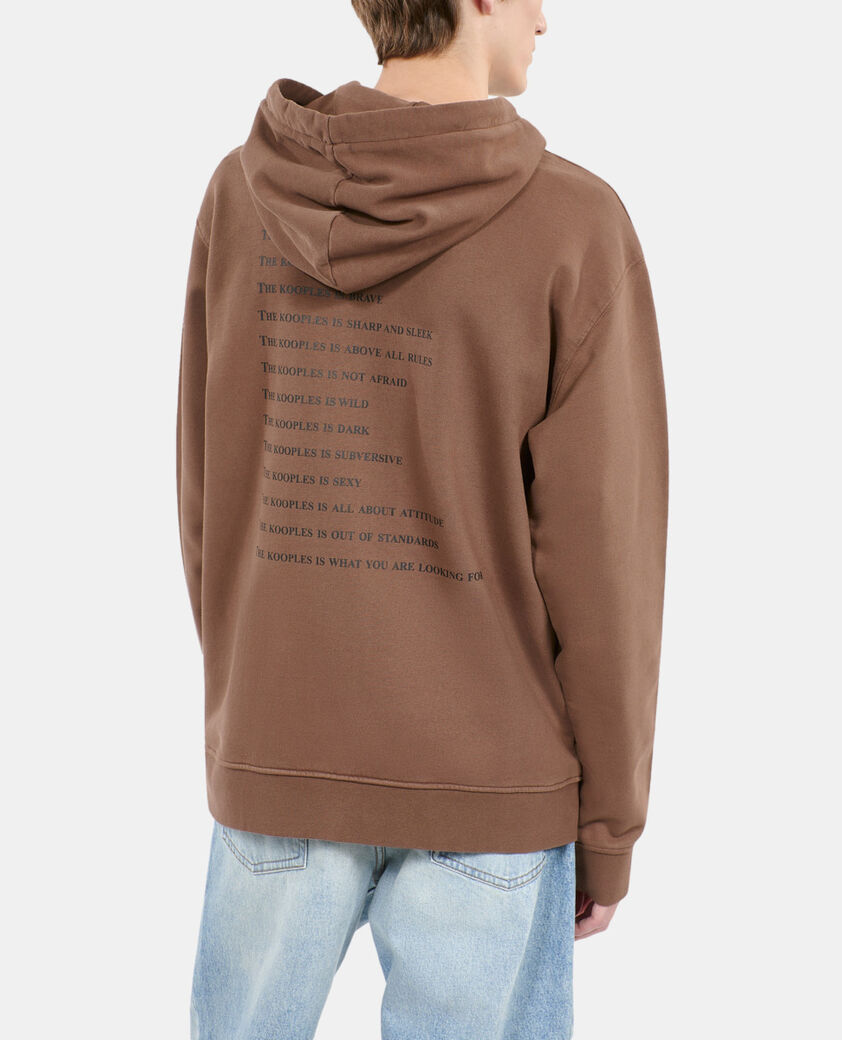 The Kooples MEN BROWN brown what is hoodie