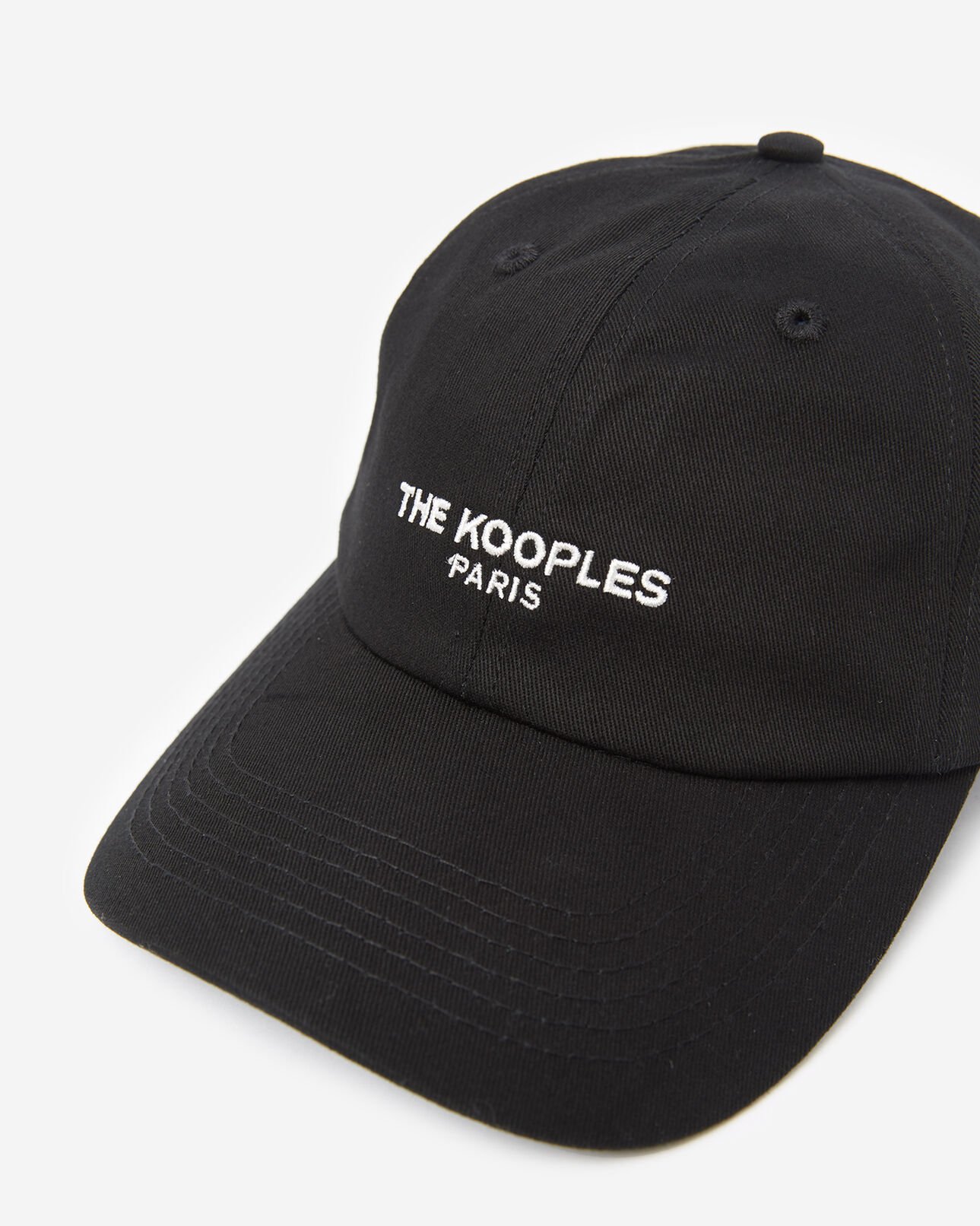 The Kooples MEN BLACK black cotton cap with the kooples paris screen print