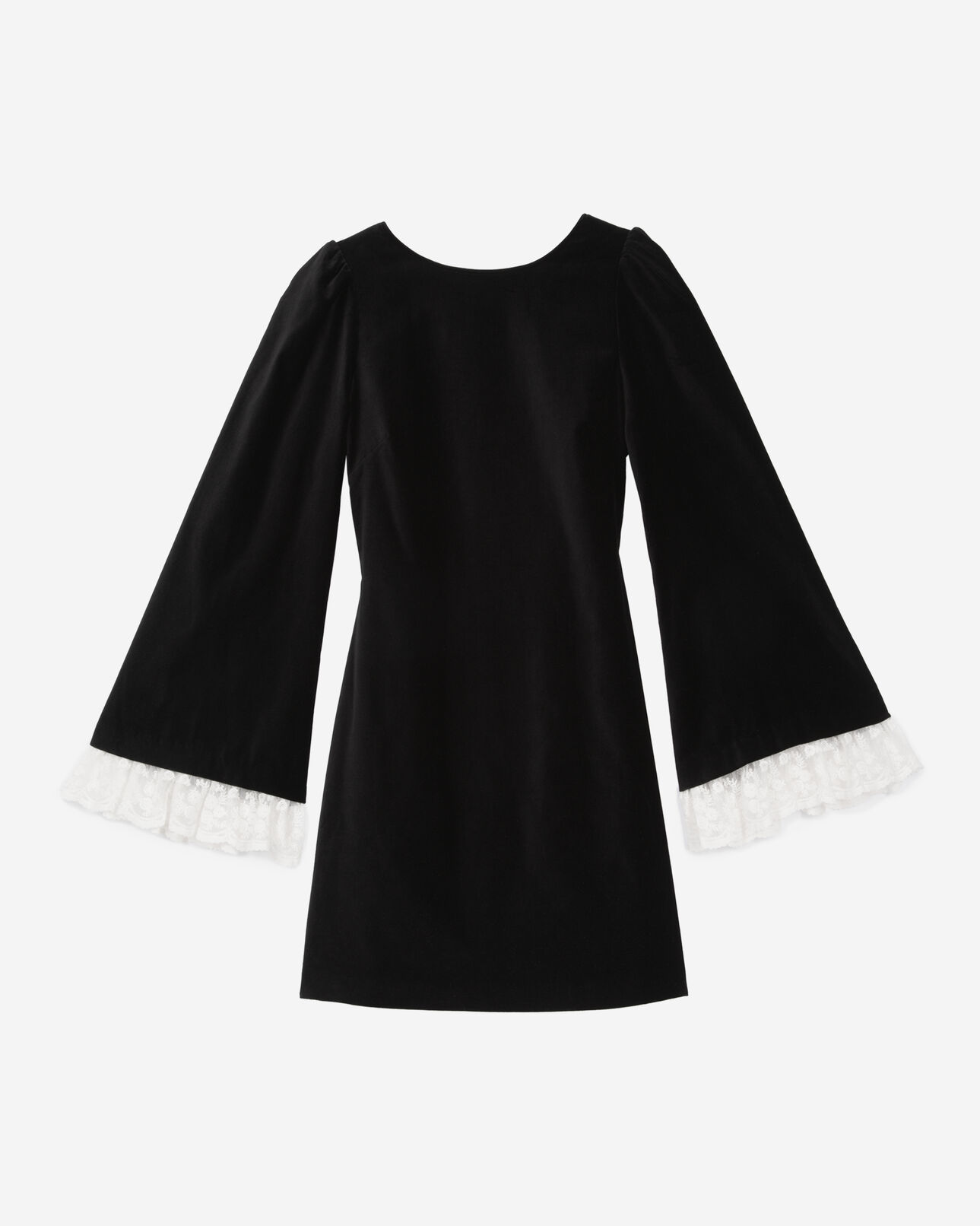 The Kooples MUJER BLACK vestido corto de terciopelo negro