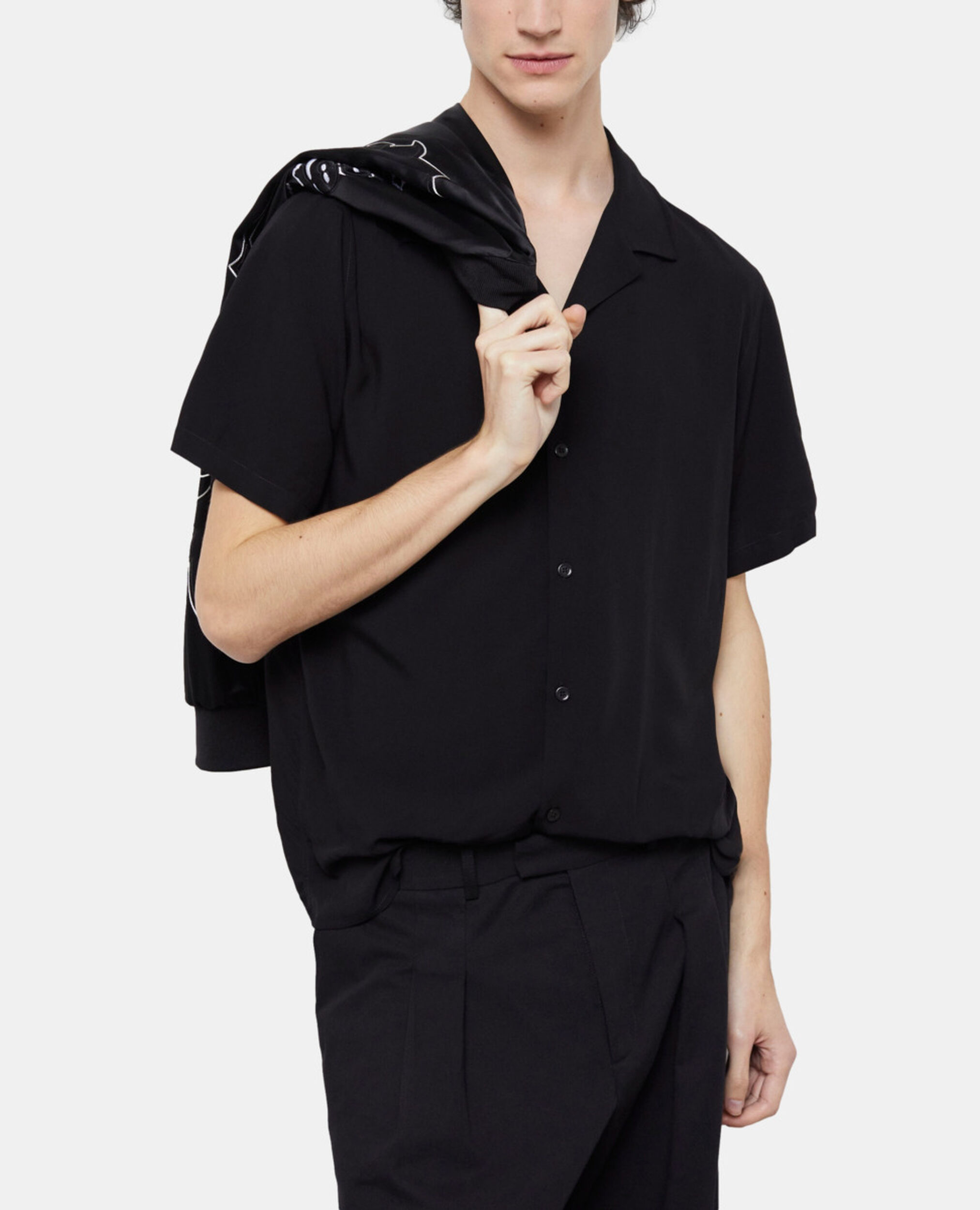 Lässiges, schwarzes Hemd, BLACK, hi-res image number null