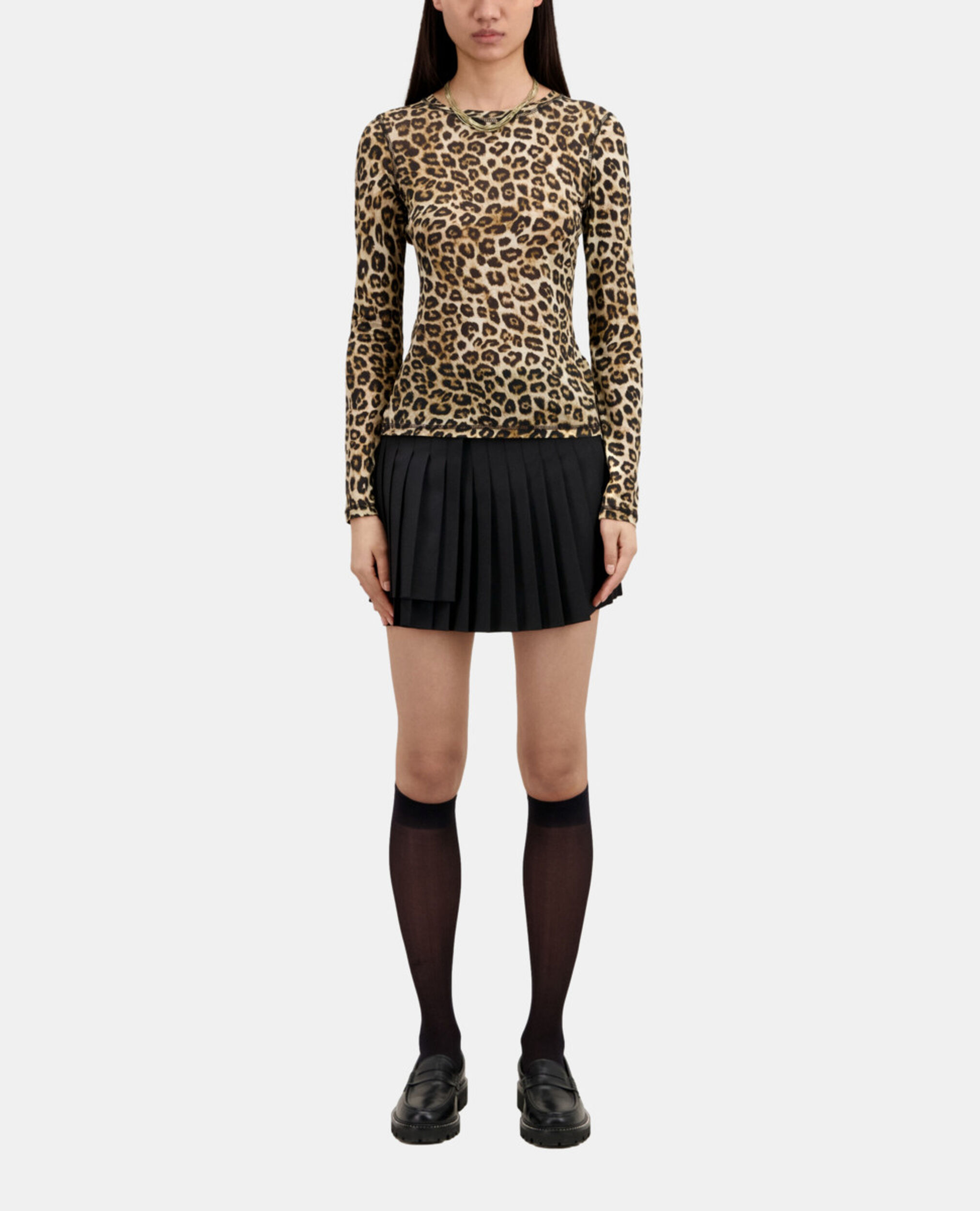 Women's printed t-shirt, LEOPARD, hi-res image number null