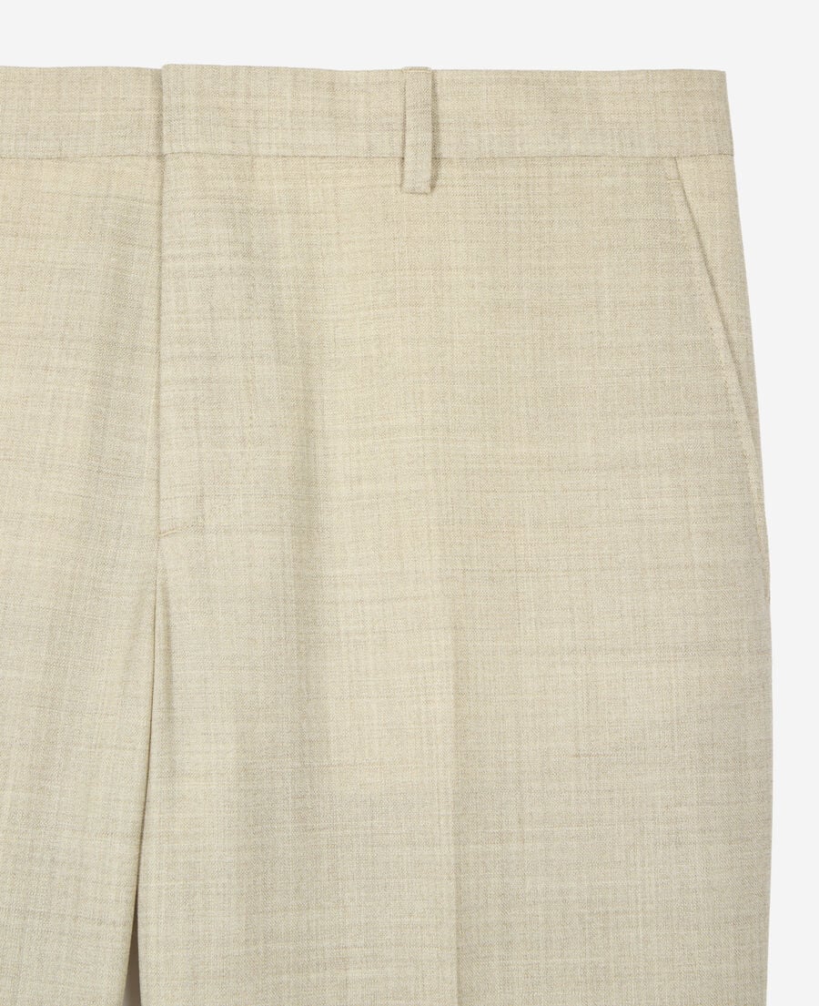 The Kooples HOMBRE BEIGE pantalones de traje de lana beige de corte entallado