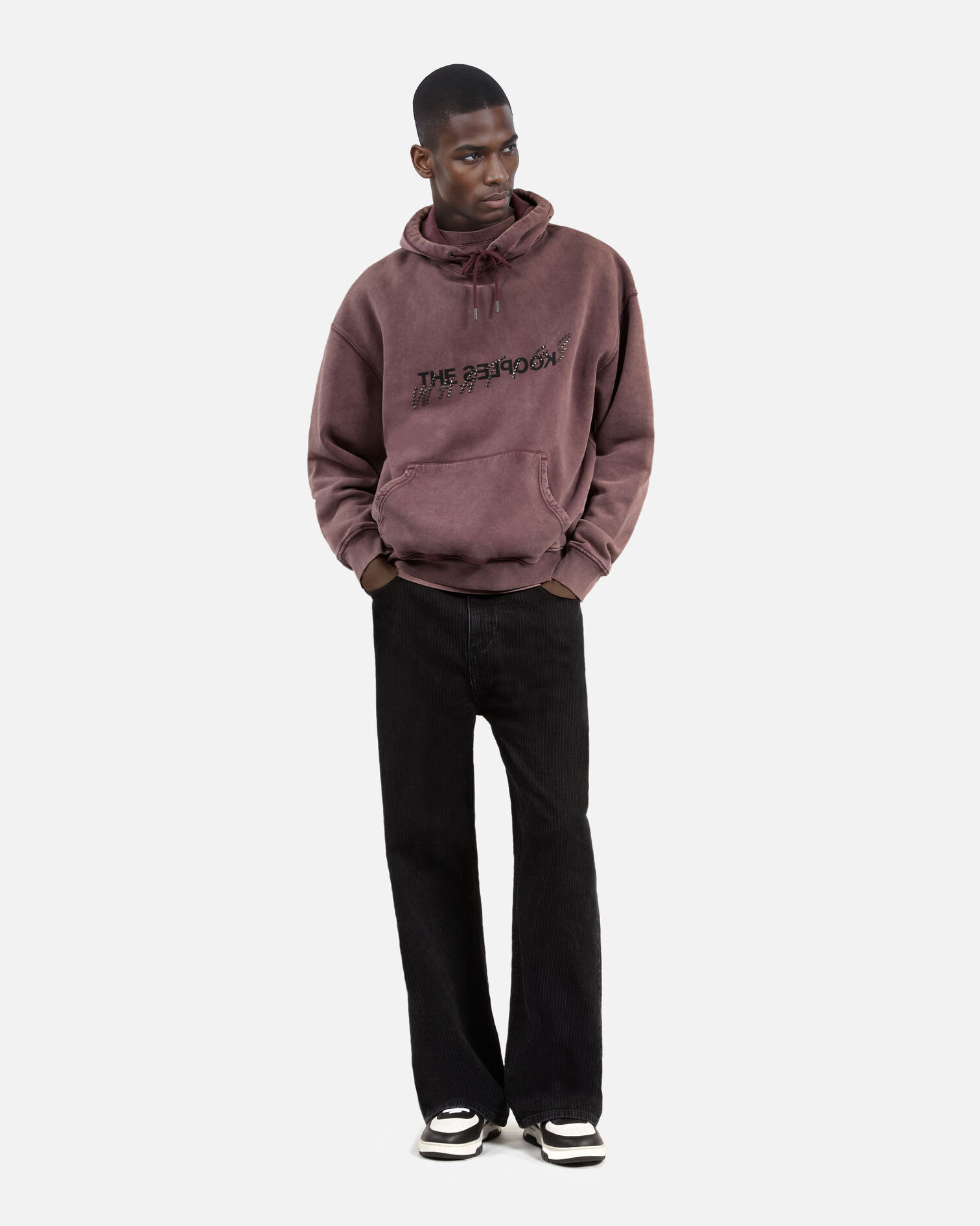 Burgundy What is hooded sweatshirt, FIGUE, hi-res image number null