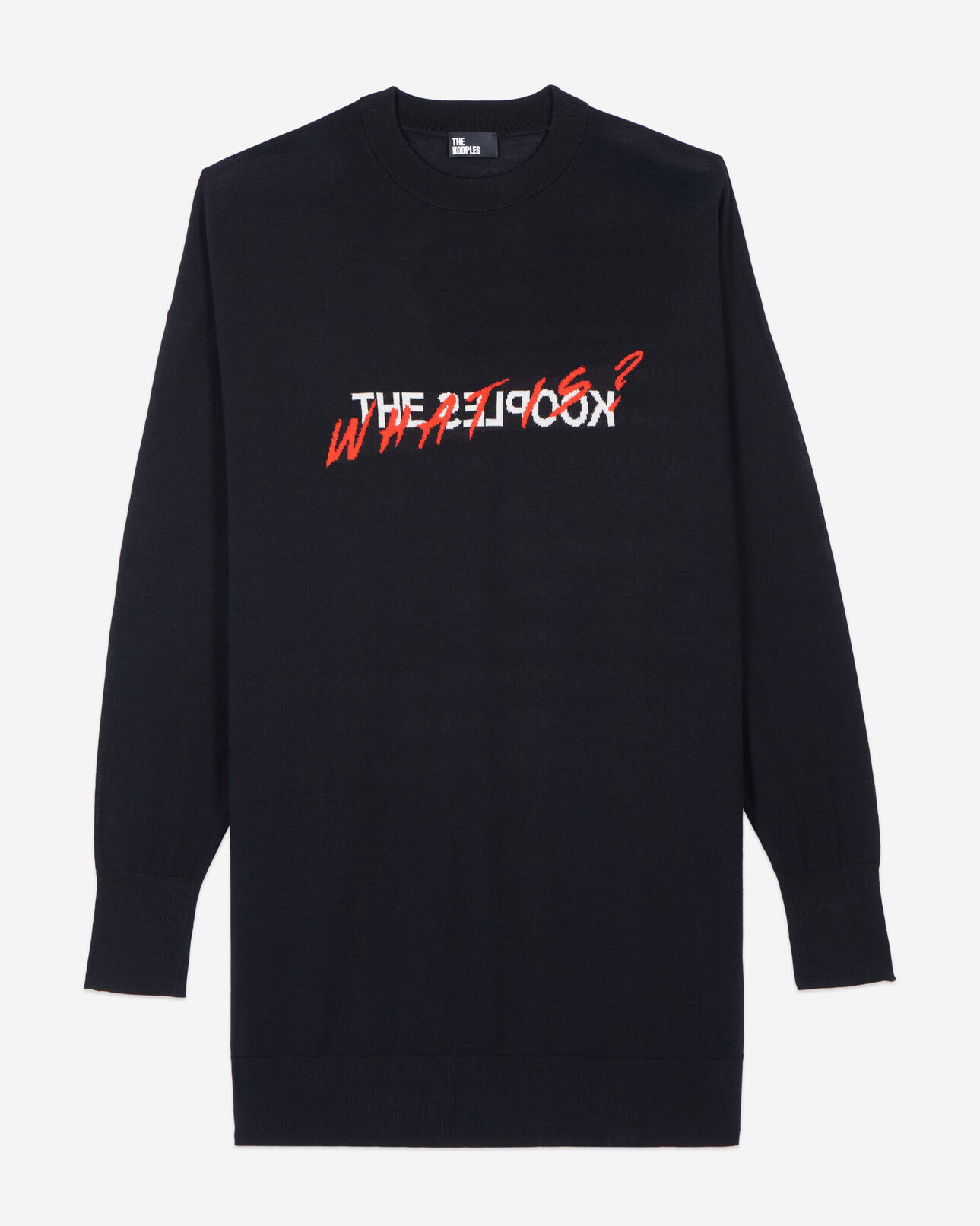 The Kooples FEMME BLACK RED OFF WHITE pull what is en laine noir