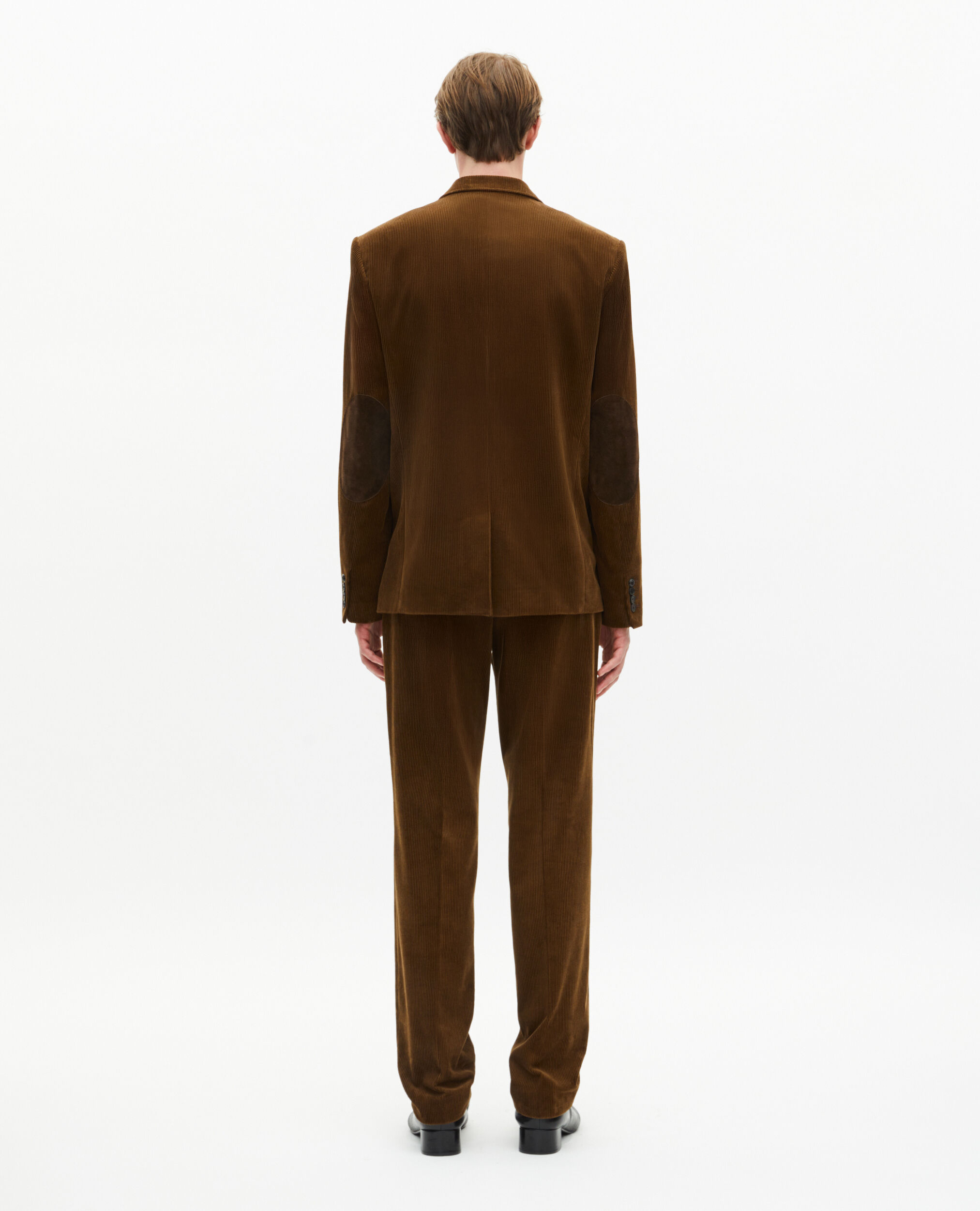Veste de costume en velours côtelé marron, CARAMEL, hi-res image number null