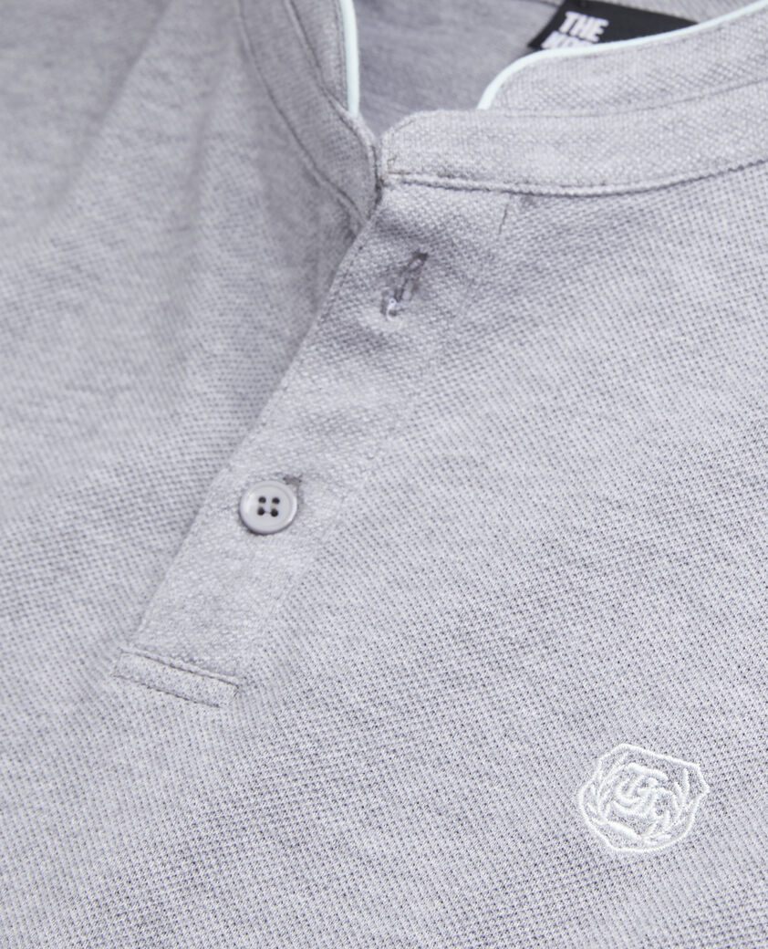 The Kooples HERREN GREY / GREEN hellgraues poloshirt aus baumwolle