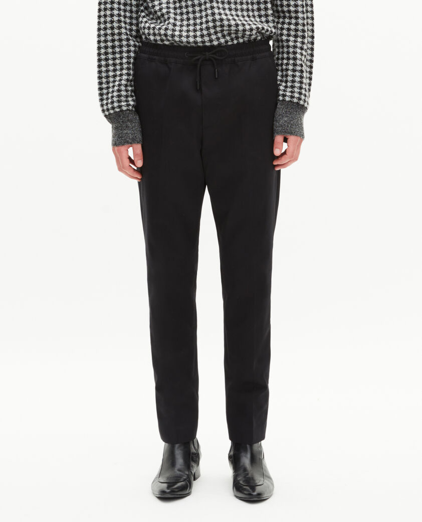 The Kooples HOMME BLACK pantalon droit noir