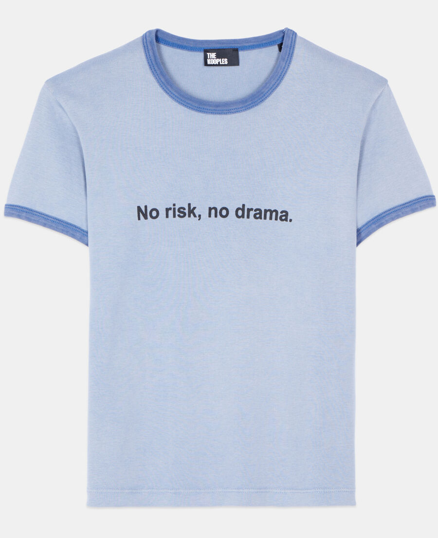 The Kooples F STONE BLUE blue no risk serigraphy t-shirt