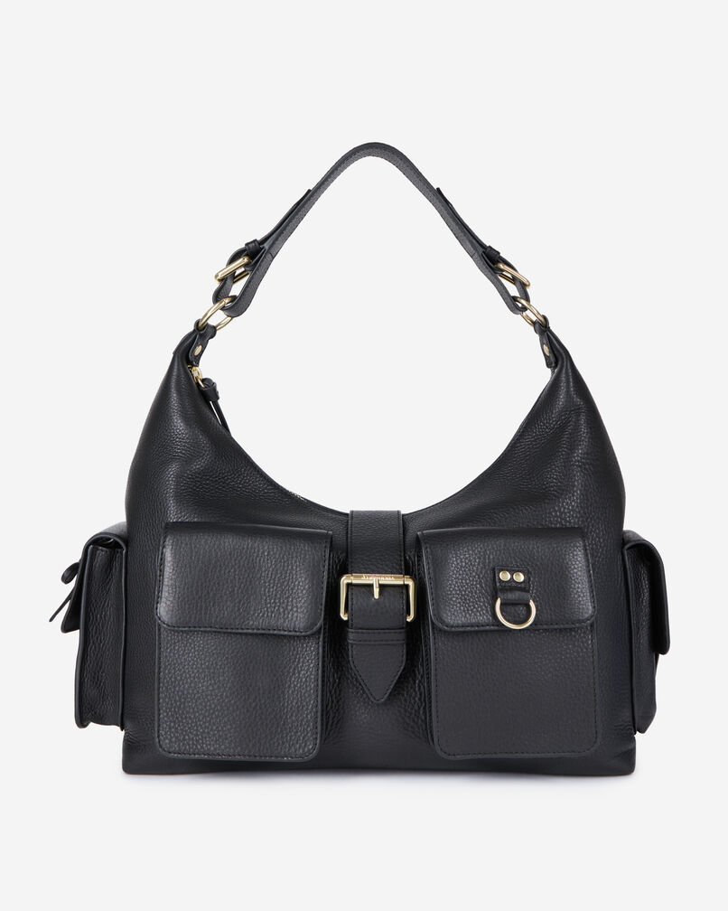 The Kooples WOMEN BLACK black leather amelia xl bag