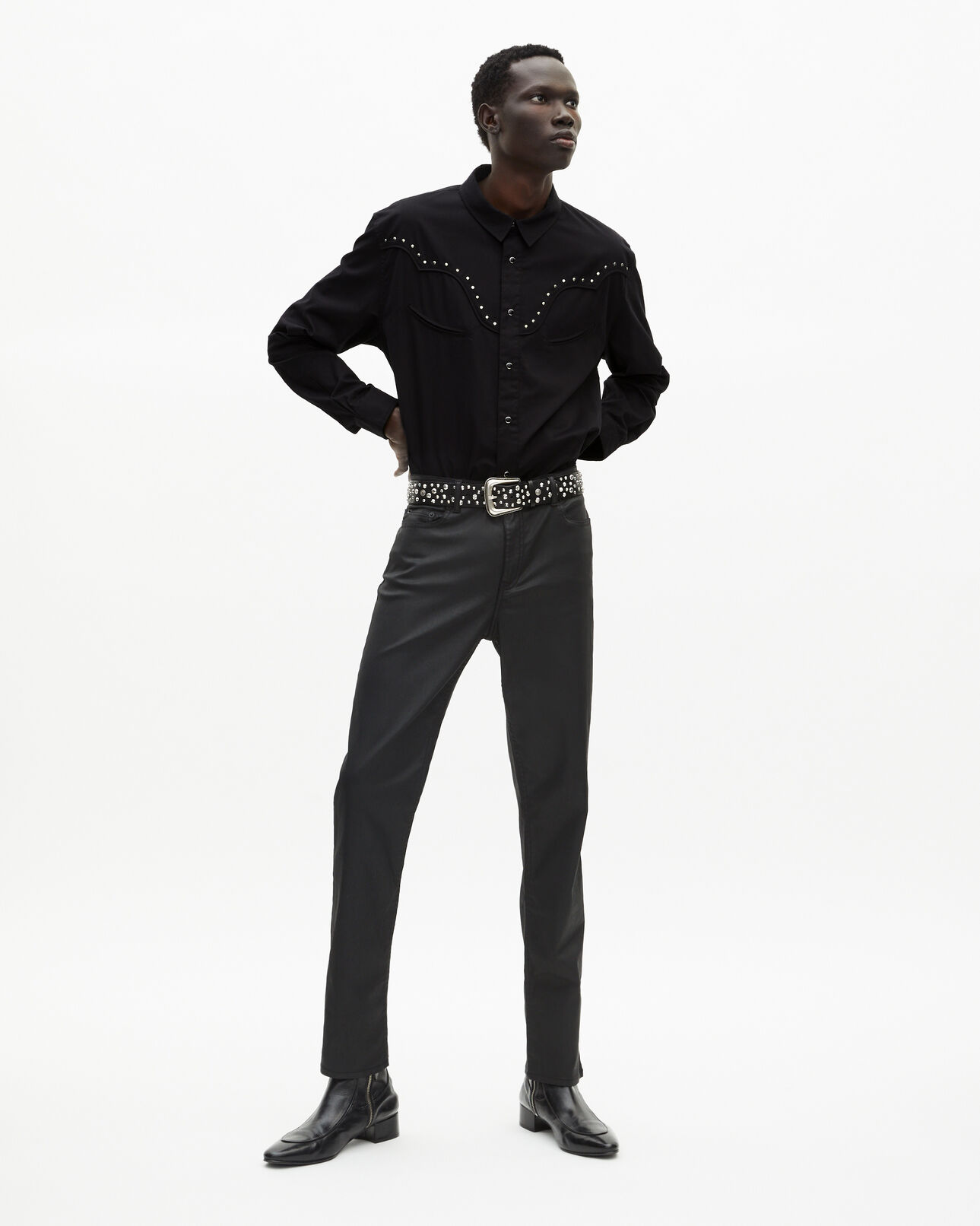 The Kooples MEN BLACK black western shirt