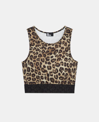 The Kooples F LEOPARD leopard print technical bra