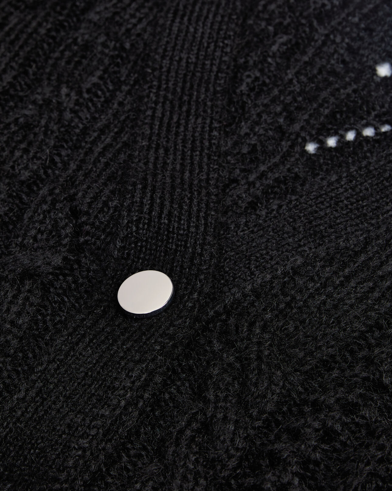 The Kooples FEMME BLACK cardigan en mélange de laine torsadé noir
