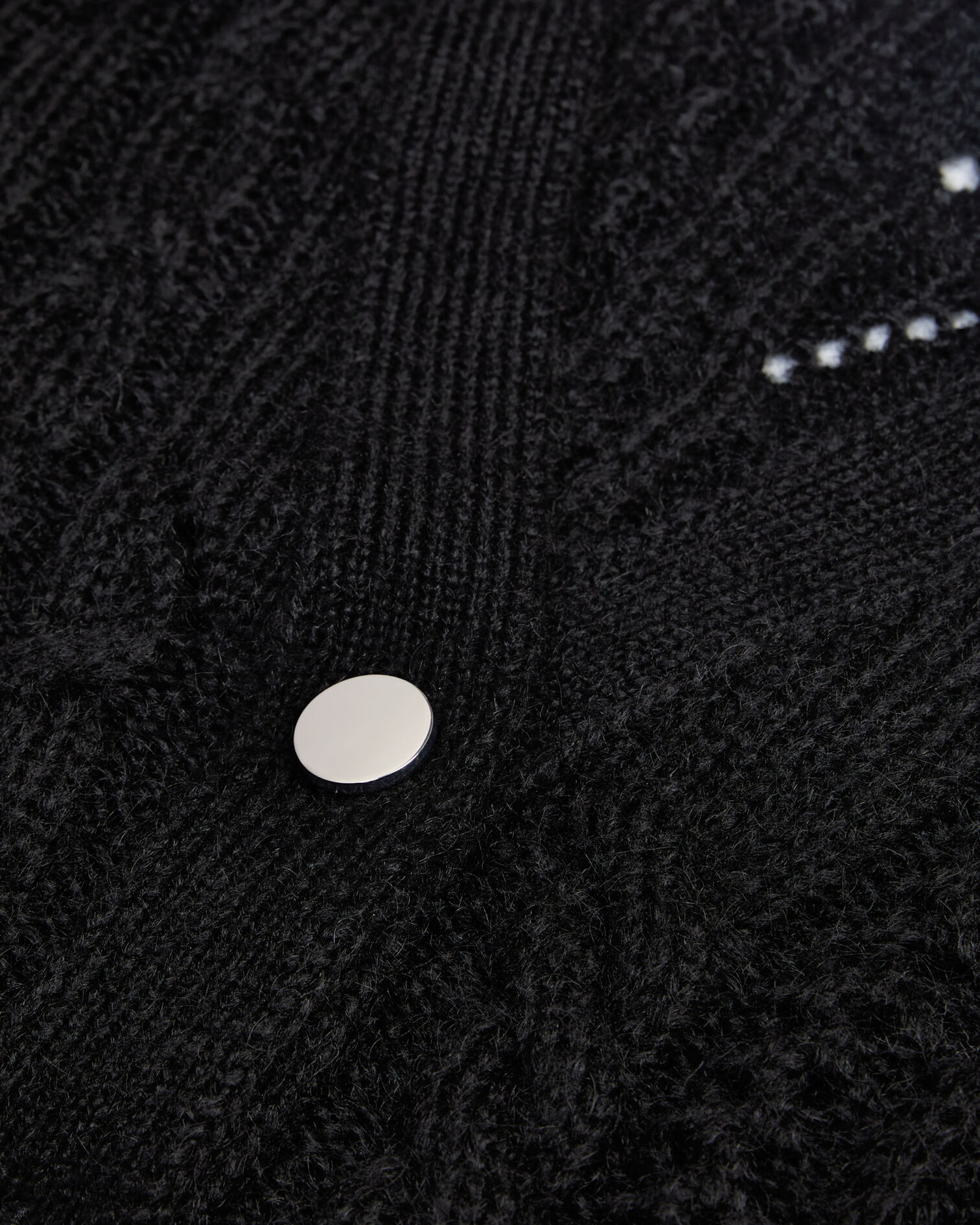 Cardigan en mélange de laine torsadé noir, BLACK, hi-res image number null