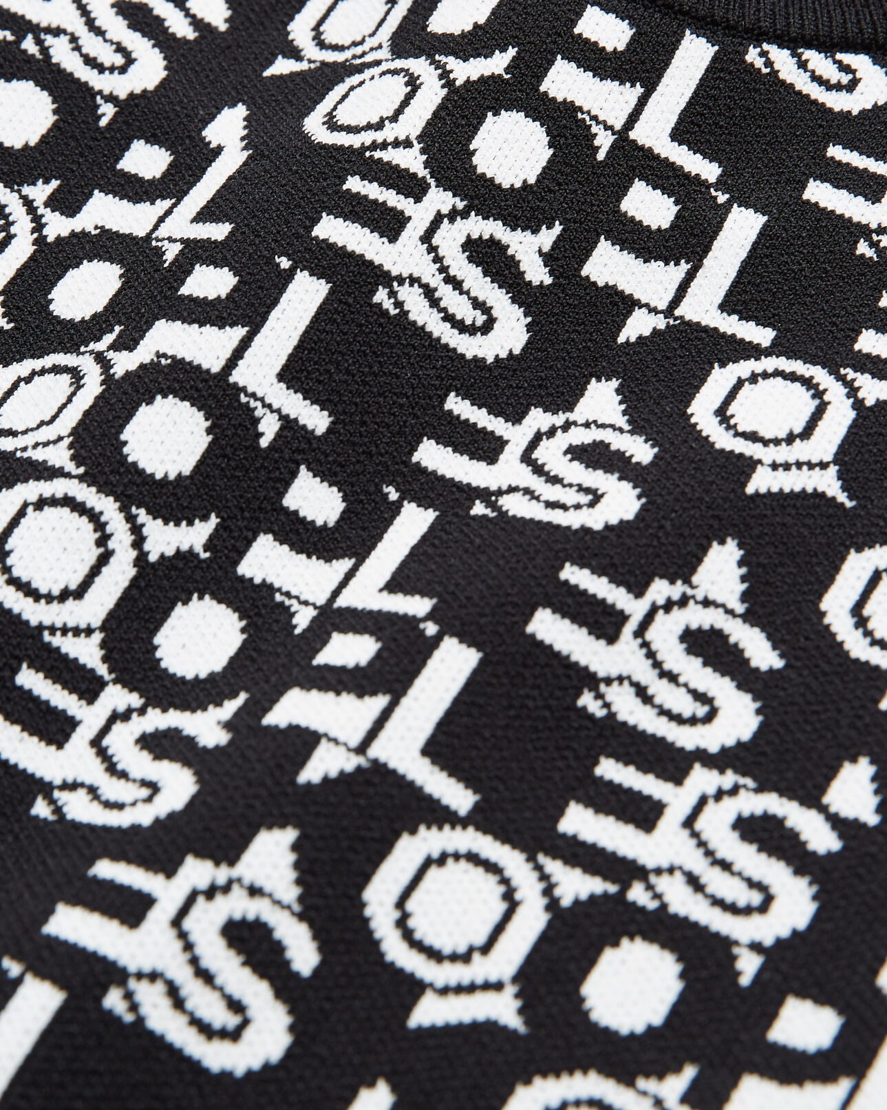 The Kooples WOMEN BLACK WHITE crop top with the kooples logo