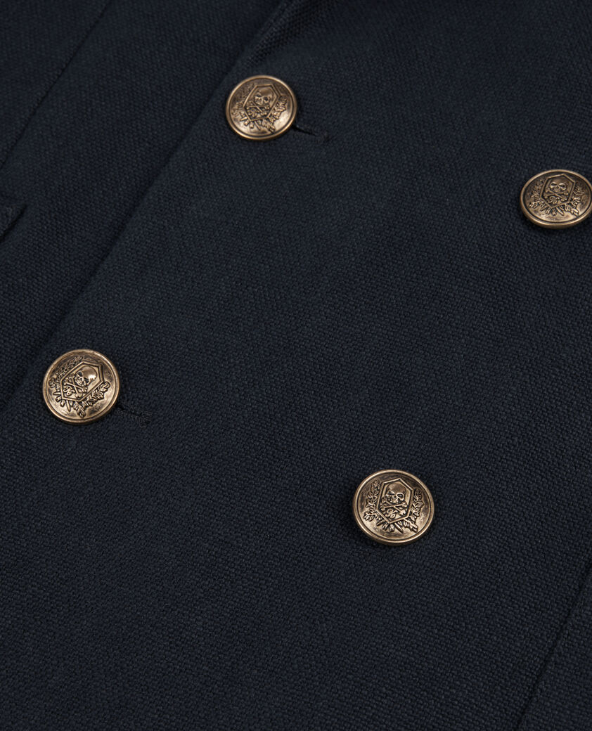 The Kooples HERREN DARK NAVY marineblauer blazer aus leinen