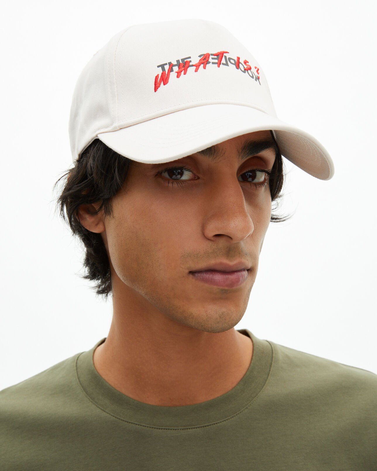The Kooples MIXED ECRU what is cap with rhinestones
