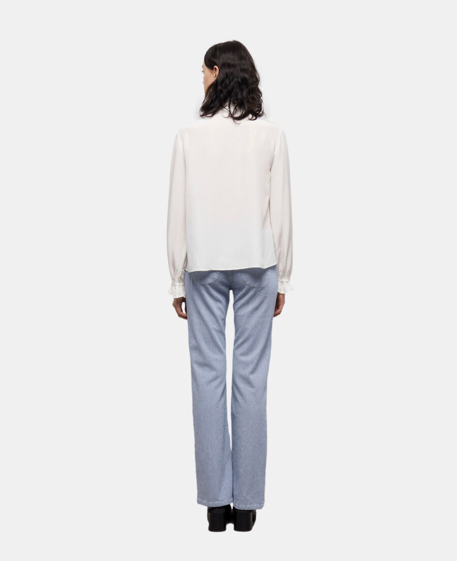 ecru silk blouse