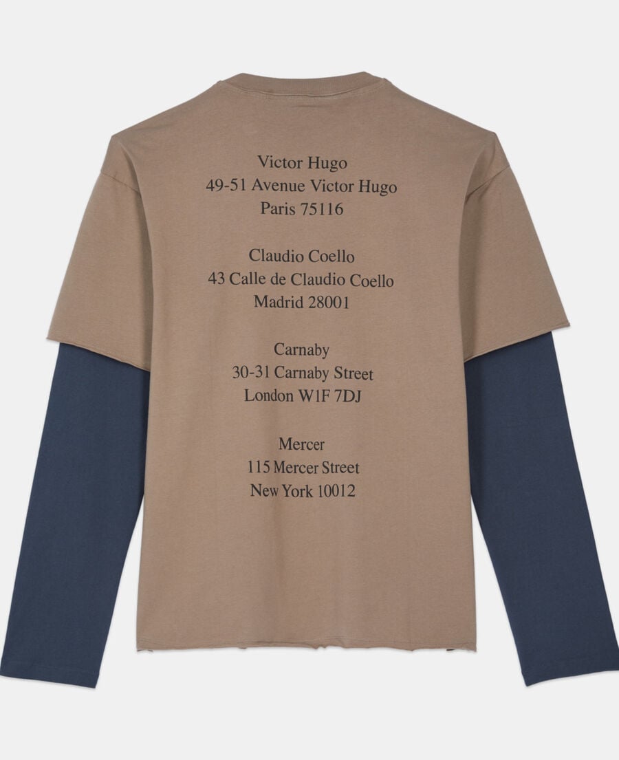 The Kooples MEN BEIGE KAKI khaki long-sleeved t-shirt