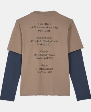 The Kooples MEN BEIGE KAKI khaki long-sleeved t-shirt