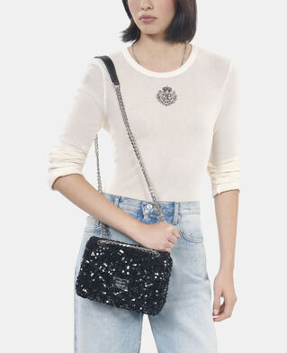 The Kooples WOMEN BLACK emily soft bag with black sequins