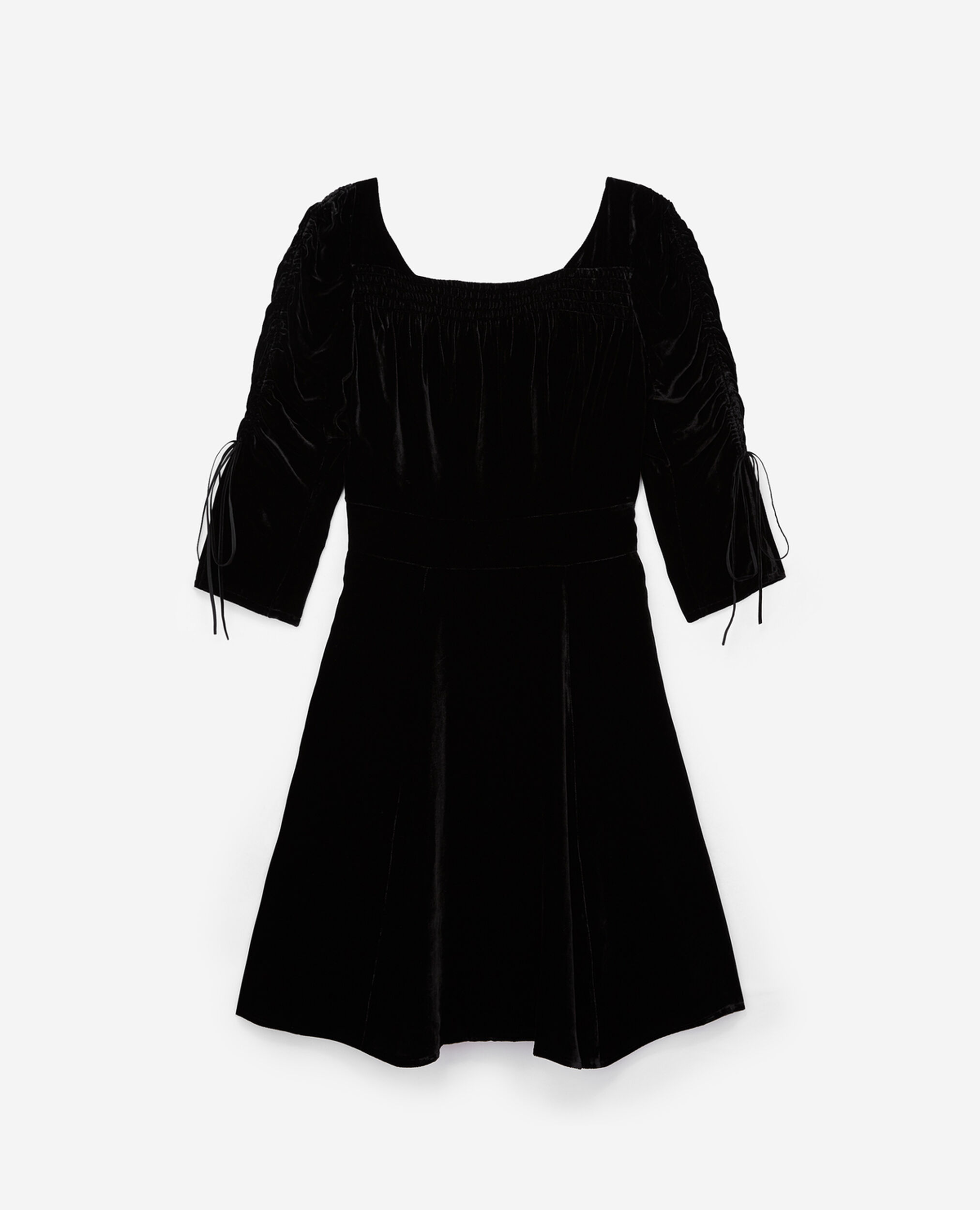 Vestido de terciopelo negro, BLACK, hi-res image number null