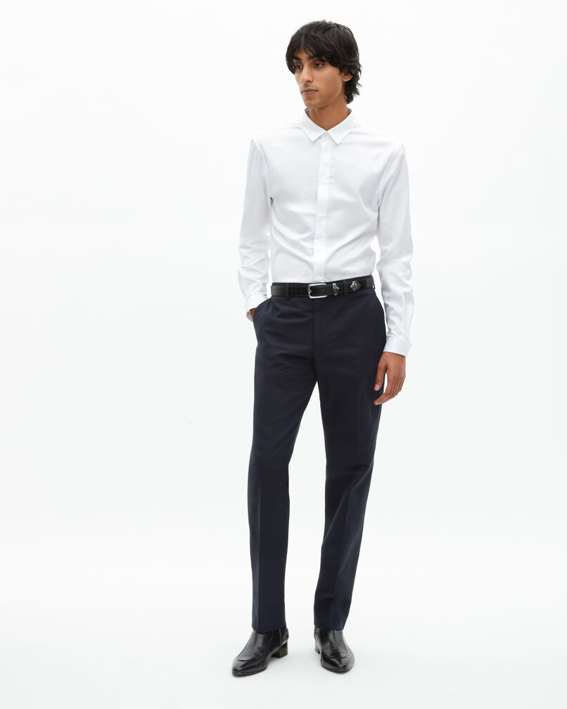 The Kooples MEN NAVY navy blue straight suit pants